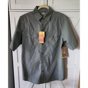 Pacific Trail Mens Shirt Medium Green UPF 30 Moisture Wicking Outdoor Hiking NWT